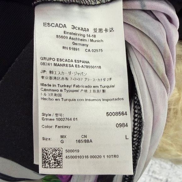 Escada Multi-Color Graphic Print Blouse - Picture 5 of 6